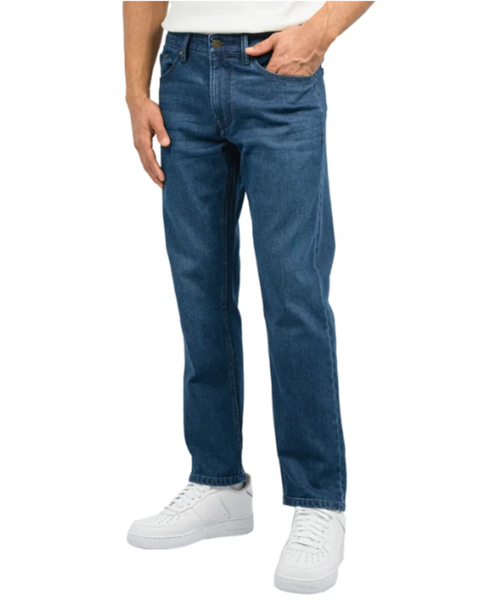 New Scott Barber Men's 5-Pocket Jeans Stretch Denim Straight Fit Dark Blue 30x29
